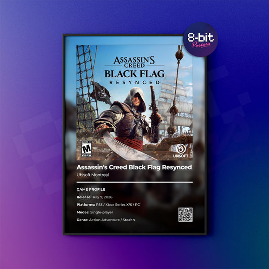 Assassin's Creed Black Flag Resynced Poster