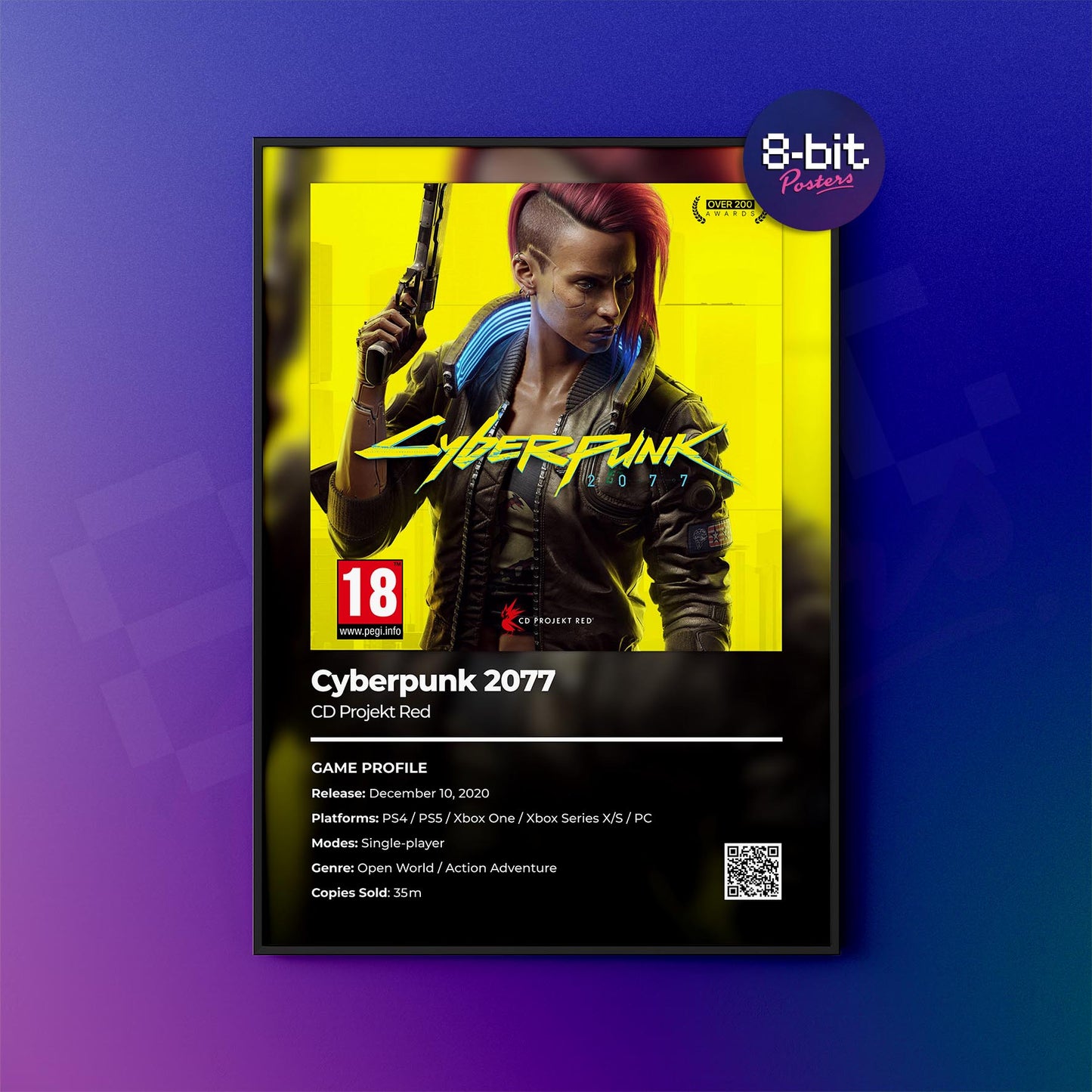 Cyberpunk 2077 (Female V) Poster
