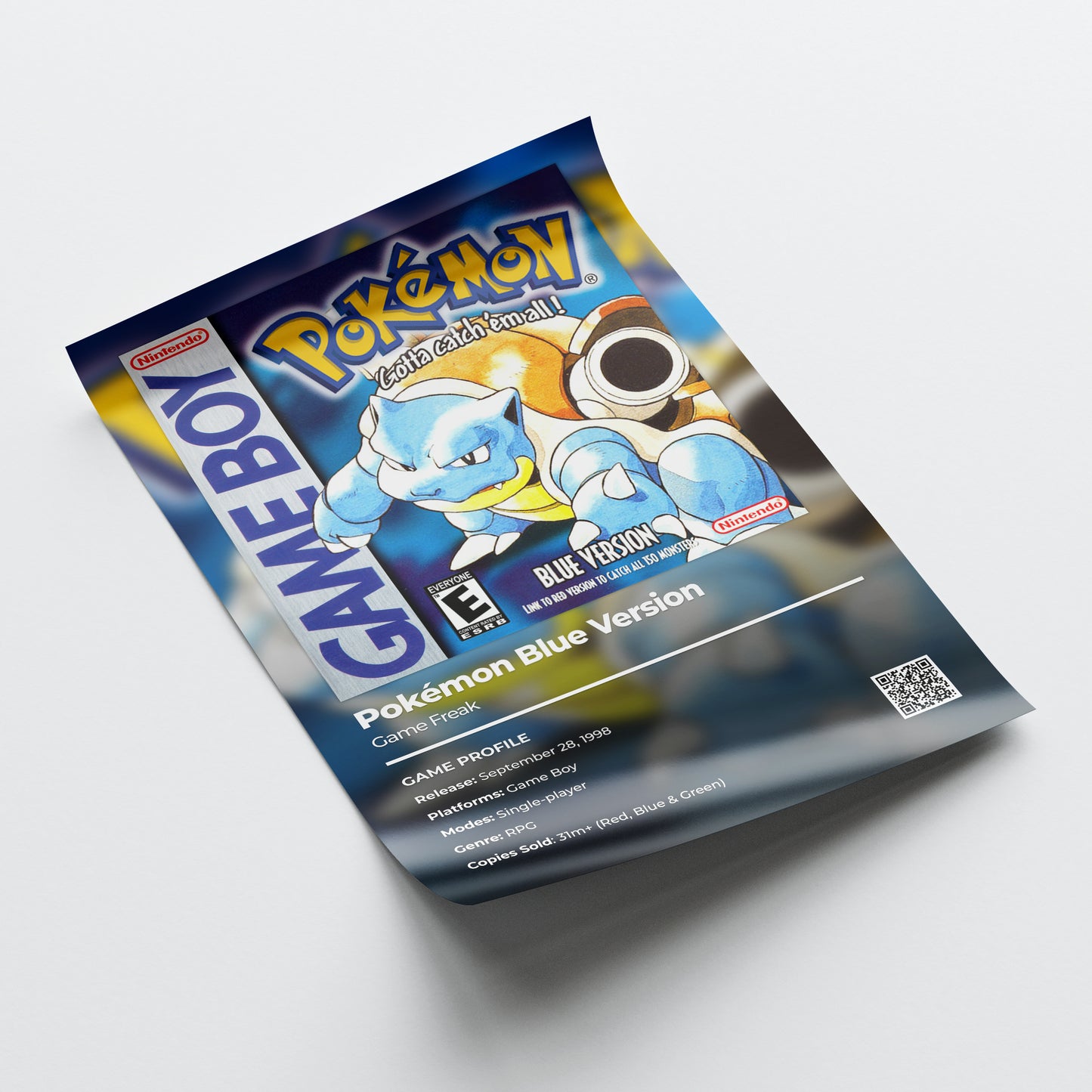 Pokemon 'Blue Version' Poster