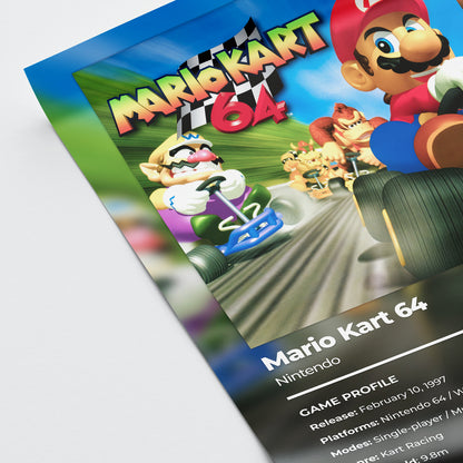 Mario Kart 64 Poster