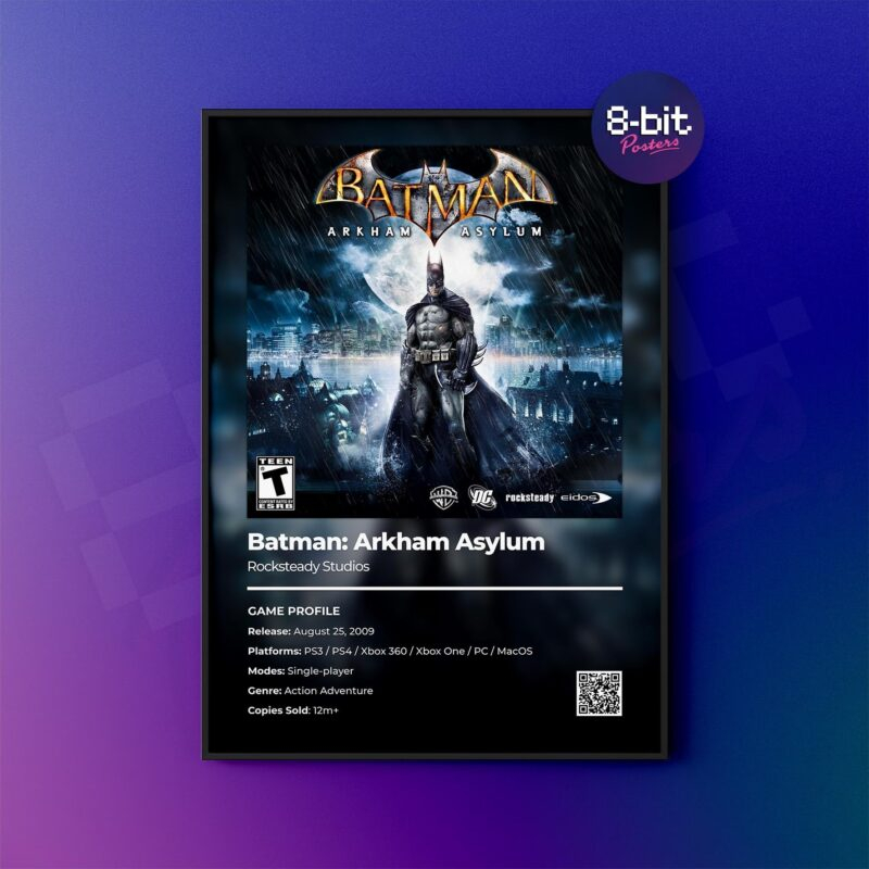 Batman: Arkham Asylum Poster - 8Bit Posters